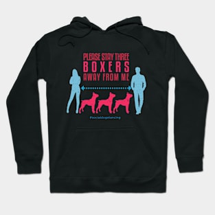 Boxer Dog Social Distancing Guide Hoodie